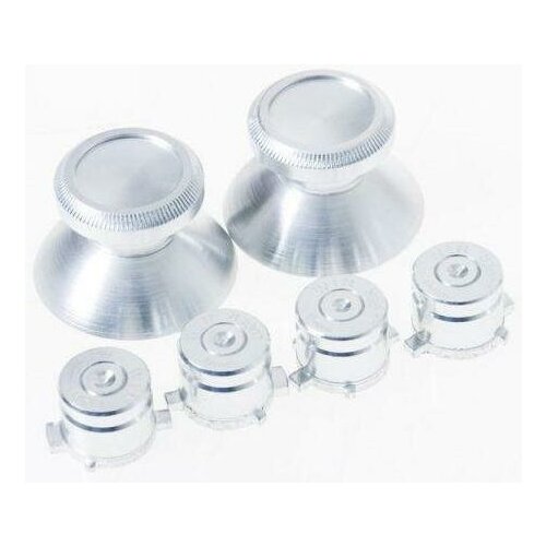 Металлические стики кнопки для геймпада Серебряные 6 в 1 PS4 210100₽