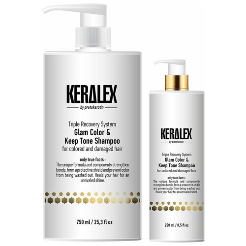 Protokeratin Шампунь ДУО-сияние и защита цвета Keralex Glam Color  Keep Tone Shampoo 250мл