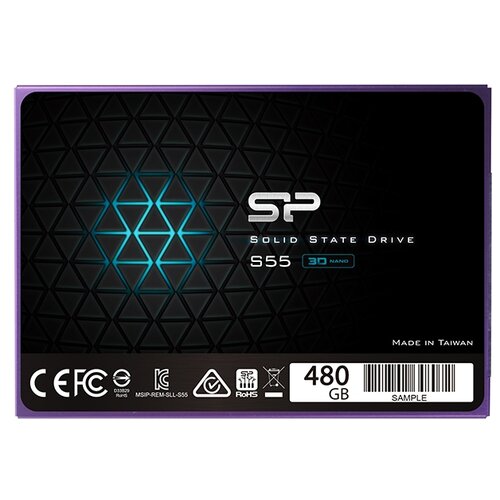 Внутренний твердотельный накопитель SSD Silicon Power 480GB S55 SATA-III RW - 560530 MBs 25 PS3108 TLC 320900₽