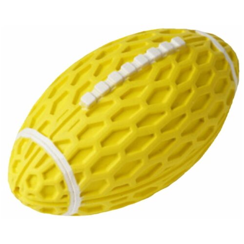 HOMEPET SILVER SERIES мяч регби с пищалкой, каучук, 14,5х8,2х7,9 см, бирюзовый (0.2 кг) (2 штуки)