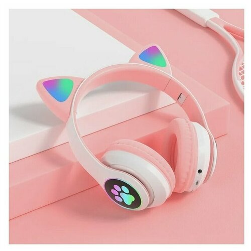 Беспроводные наушники со светящимися ушками кошки Cat STN-28 розовый 87000₽