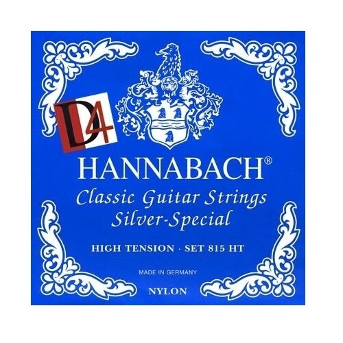 Набор струн HANNABACH 815HTDURABLE Silver Special, 1 уп. 800ht blue silver plated комплект струн для классической гитары нейлон посеребренные hannabach