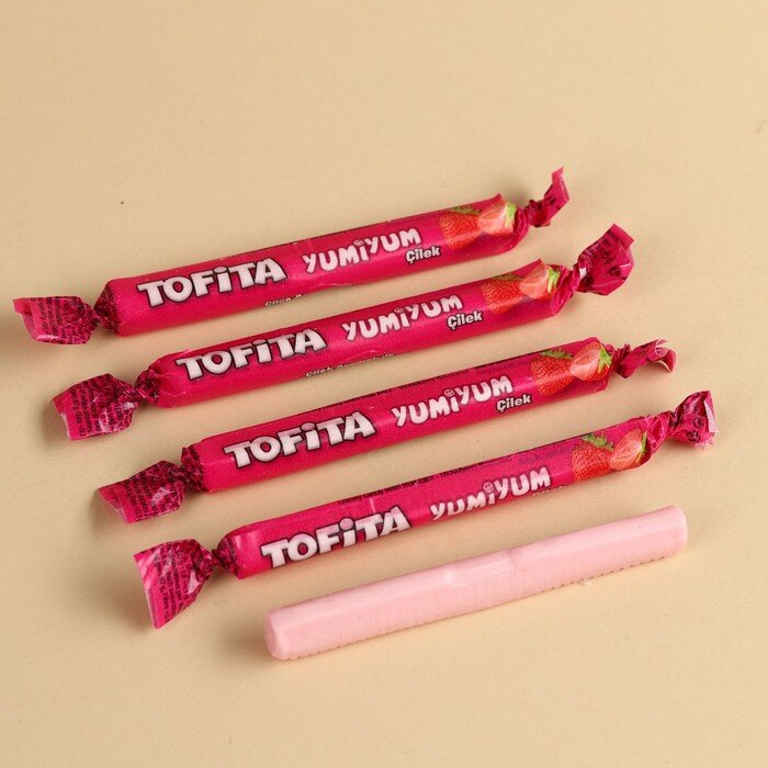 Жевательные конфеты «Сладкая клубника» со вкусом клубники, 25 шт. - фотография № 2