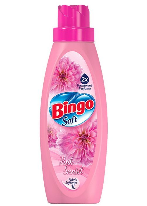 Кондиционер ополаскиватель для белья Bingo Soft PINK SUNSET (Розовый закат) 1л.