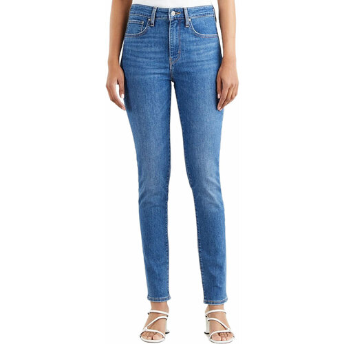 фото Джинсы скинни levi's women 721 high rise skinny jeans, размер 24/30, синий