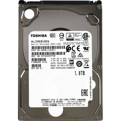 Жесткий диск Toshiba HDEBL11GEA51 18Tb 10000 SAS 25 HDD 2622500₽