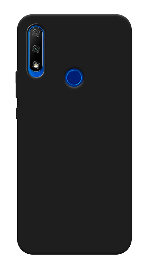 Матовый силиконовый чехол на Huawei Y9 Prime 2019 / Хуавей Y9 Прайм 2019 с защитой камеры, черный