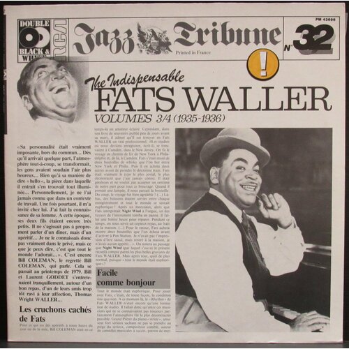 Waller Fats Виниловая пластинка Waller Fats Indispensable виниловая пластинка fats navarro the fabulous fats navarro volume 1 япония lp