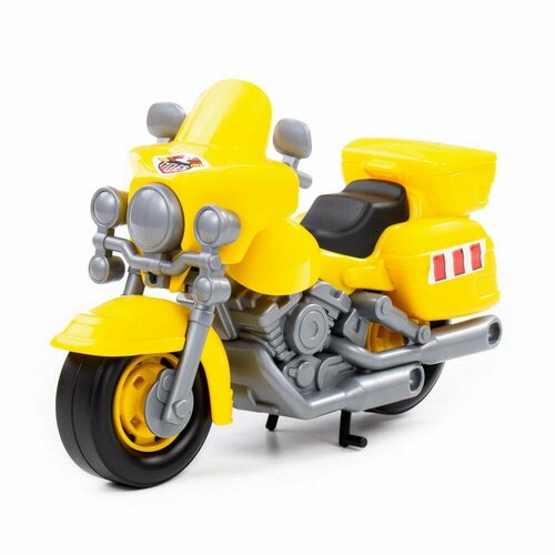 полесье мотоцикл полицейский харлей 27 5х12х19 5 см Мотоцикл полесье полицейский Харлей жёлтый, 27,5х12х19,5 см П-8947/жёлтый