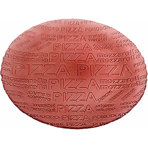 Блюдо сервировочное NiNaGlass Пицца 35 см стекло красный