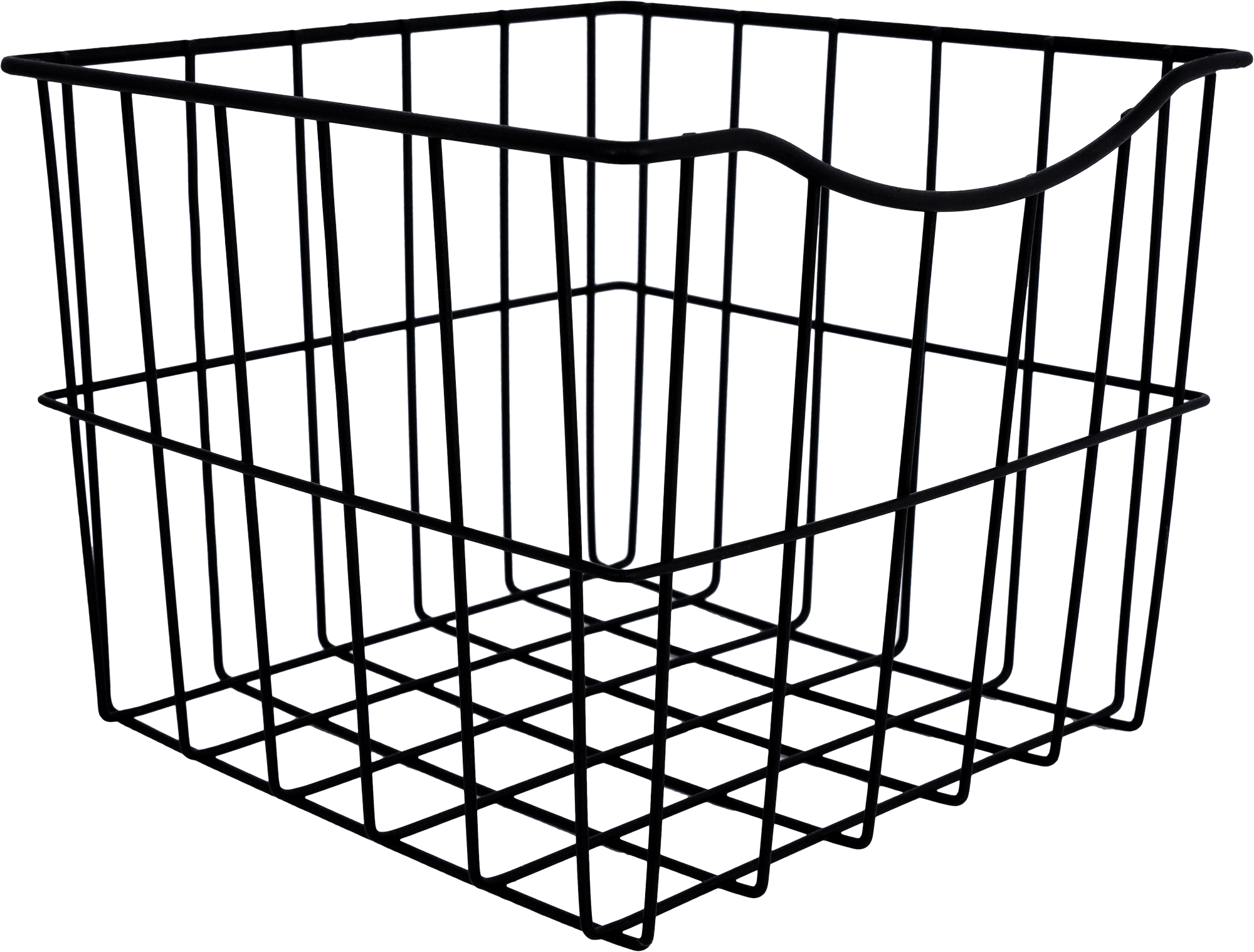 фото Корзина для белья в шкаф 25х25х20 см цвет чёрный