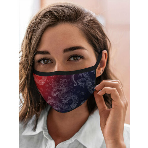 Маска многоразовая защитная Популярные иллюстрации Драконы Традиционный китайский дракон 468₽