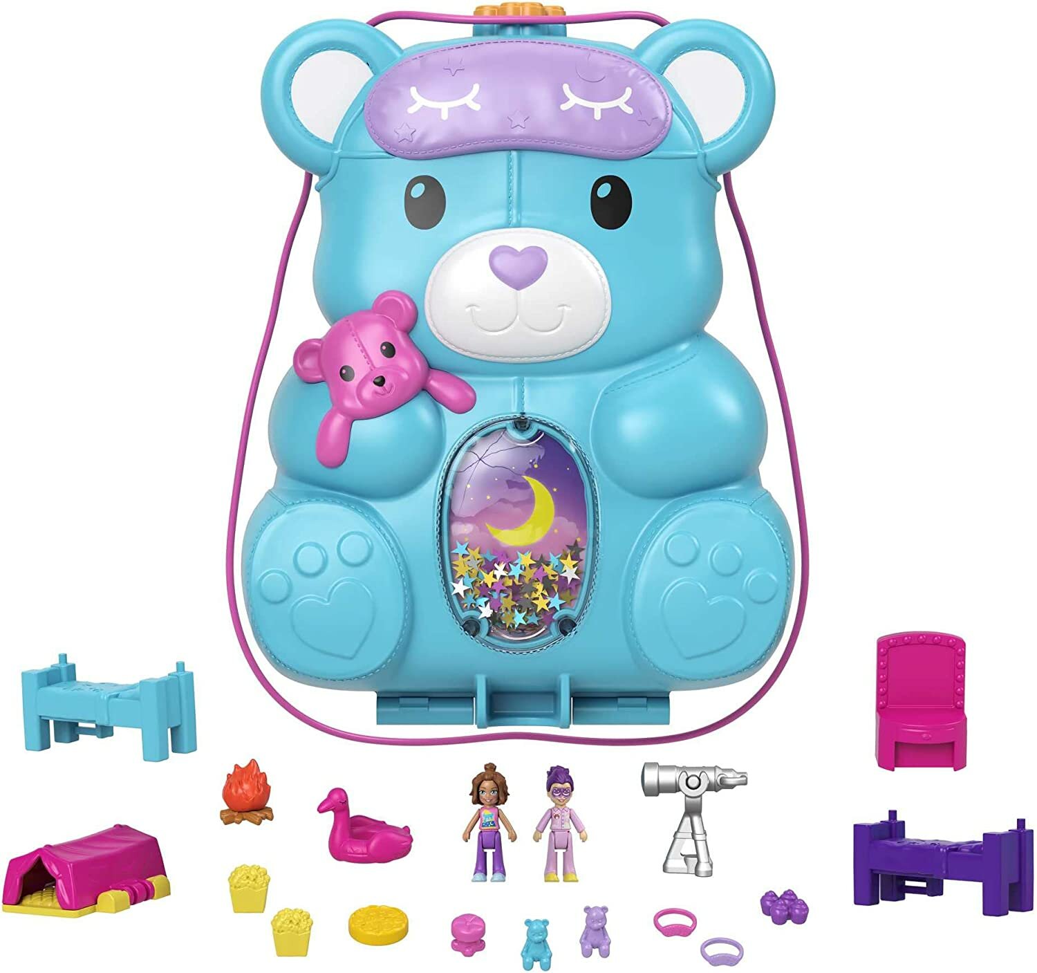 Polly Pocket Handbag Teddy Pajama Party Детский игровой набор HGC39