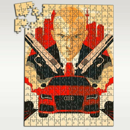 Пазл картонный 39,5х28 см, размер А3, 300 деталей, модель игра Hitman   8619 П