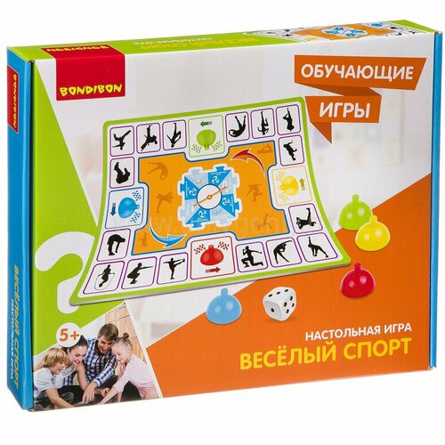 «Веселый спорт» - обучающая настольная игра Bondibon настольные игры bondibon настольная обучающая игра подбери код