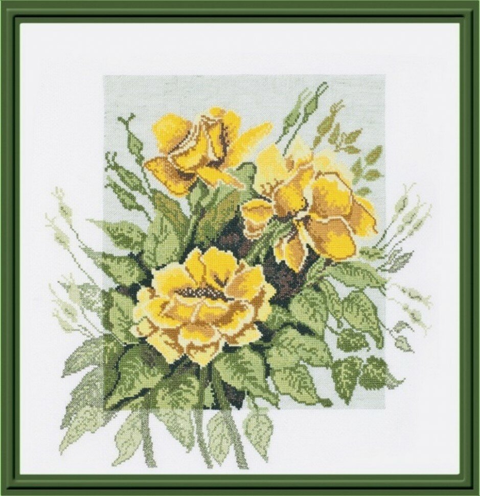 Дикие розы #349 Овен Набор для вышивания 36 x 40 см Счетный крест