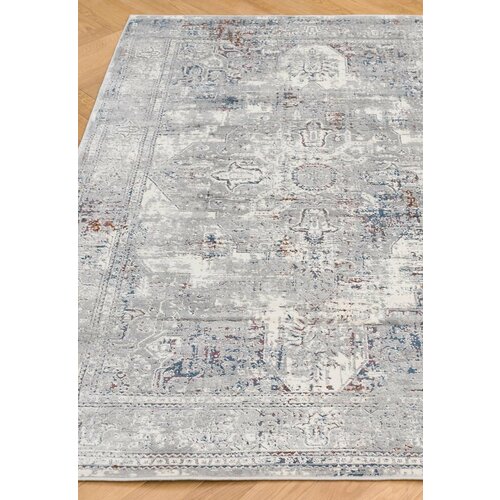 Ковер на пол 1,6 на 2,3 м в спальню, гостиную, серый Rialto MR4388-M83