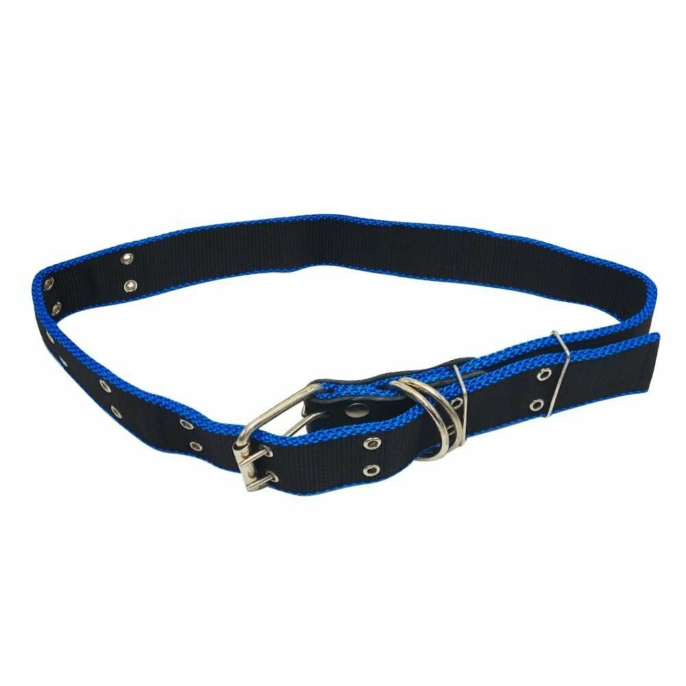 фото Ошейник капроновый 100смХ4.5см, усиленный, пряжка ременная.2полукольца;