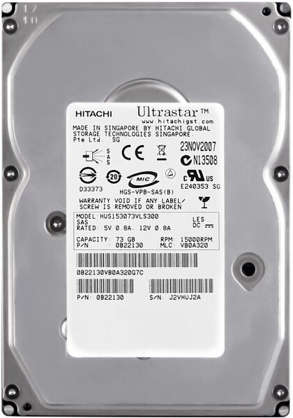 Жесткий диск Hitachi HUS153073VLS300 73Gb SAS 3,5" HDD