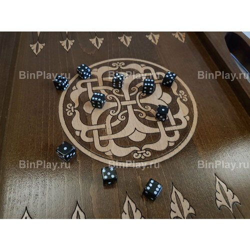 Кости Обсидиан чёрные игральные, 11 мм