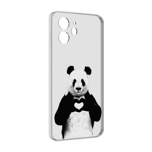 Чехол MyPads Влюбленная панда для Oukitel C32 задняя-панель-накладка-бампер чехол mypads клякса панда для oukitel c32 задняя панель накладка бампер