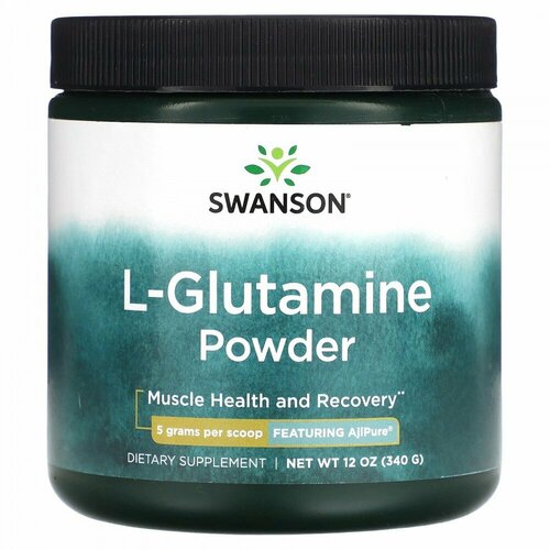 Swanson, L-Glutamine Powder, 5 g, 12 oz (340 g)