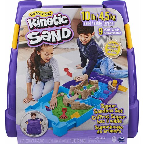 фото Набор kinetic sand кинетический песок с коробкой-песочницей (4,5 кг) нет бренда