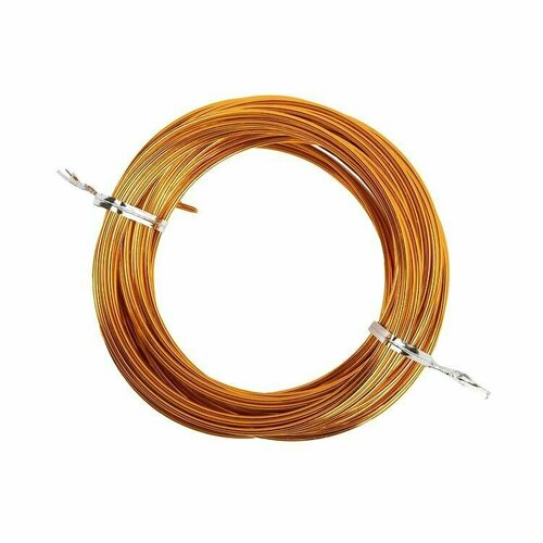 Проволока для плетения алюминий, d 2 мм, 10 +/- 0,5 м, цвет: под золото, Промысел