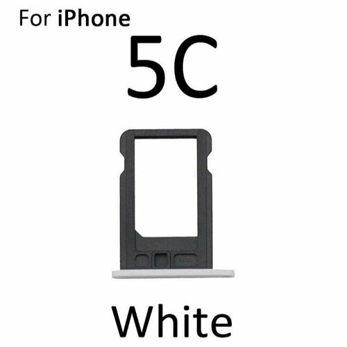 Держатель сим карты сим лоток для Apple iPhone 5c (белый)