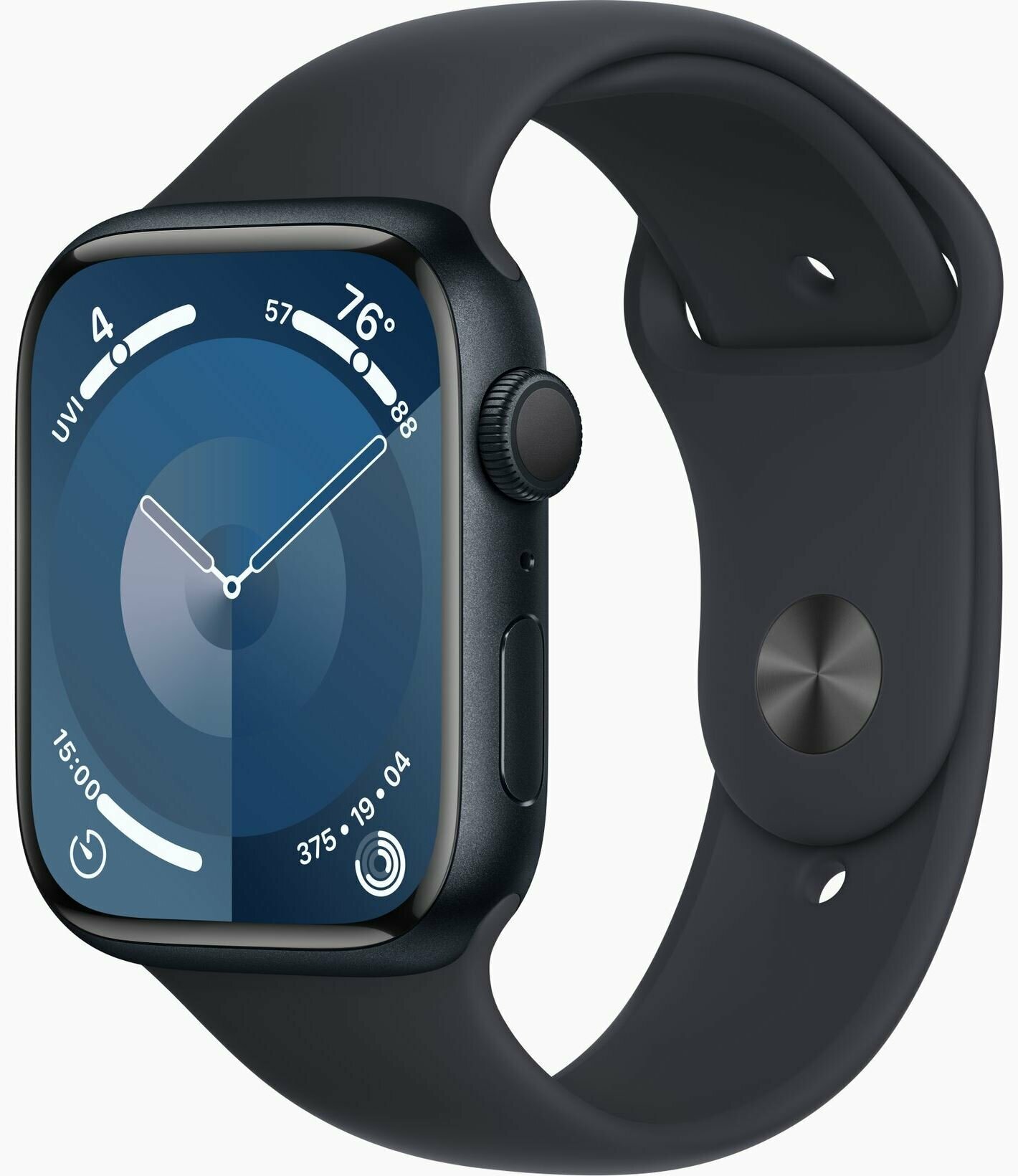 Умные часы Apple Watch Series 9 45 мм S/M Aluminium Case GPS, midnight Sport Band