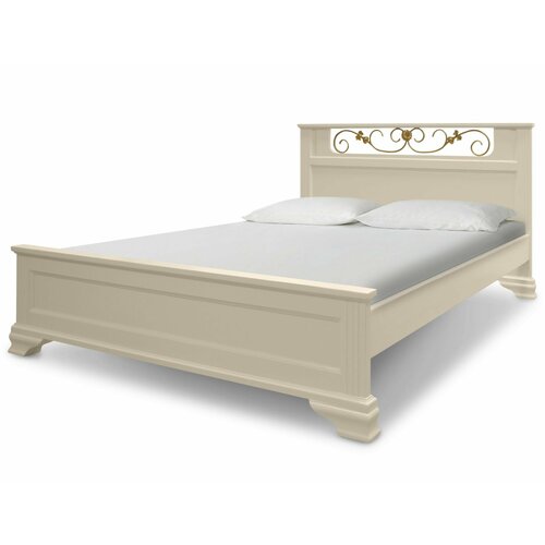 Деревянная кровать Феникс с ковкой, 90х200 см (габариты 100х210 см).
