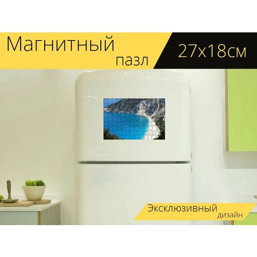 фото Магнитный пазл "греция, остров, море" на холодильник 27 x 18 см. lotsprints