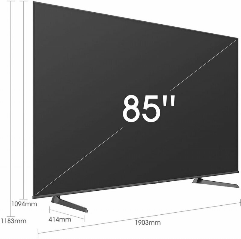 Телевизор Hisense 85A6BG, 4K Ultra HD, черный