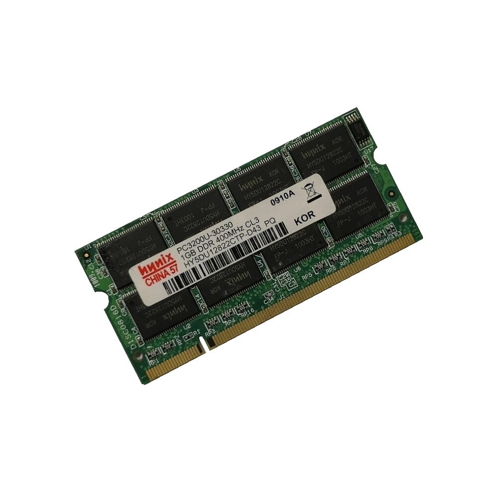 ОЗУ So-Dimm 1Gb PC-3200, DDR-400 Hynix HY5DU12822CTP-D43 PQ