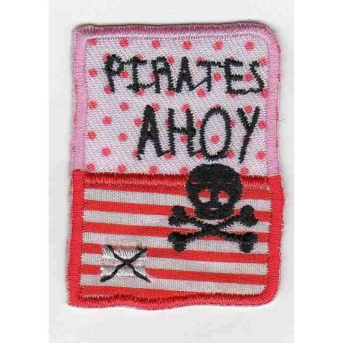 Термоаппликация, розовая, Pirates Ahoy, 1 упаковка