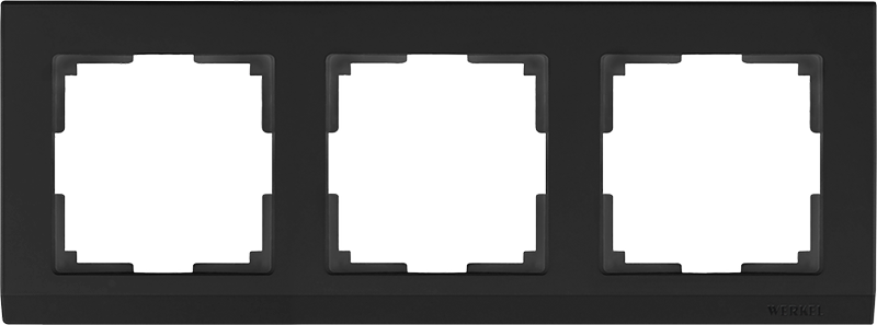Рамка пластик 3 поста WERKEL Stark WL04-Frame-03 / W0031808 черный