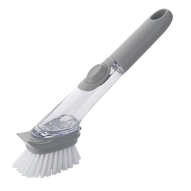 Набор для мытья посуды губка-щетка Cleaning Brush с ручкой, с дозатором для моющего средства