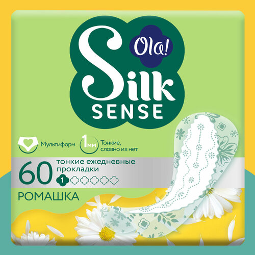 Ola! прокладки ежедневные Silk Sense Light Deo, 1 капля, 60 шт., ромашка