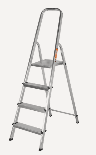 Изображение товара Стремянка 4 ступени Вихрь СА 1х4, алюминиевая, складная, до 150 кг
