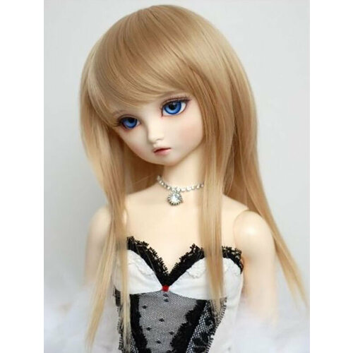 dollga wig lr 002 DollGa Wig LR-020_D (Стрижка каскад серый цвет размер 6-6,5 дюймов для БЖД кукол)