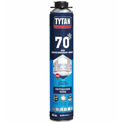 Пена монтажная TYTAN PROFESSIONAL 70 профи 870 МЛ зимняя монтажная пена tytan professional ultra fast 70 870 мл летняя 12 шт
