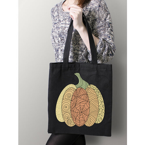 фото Сумка шоппер just4you, фактура матовая, плетеная, золотой, черный