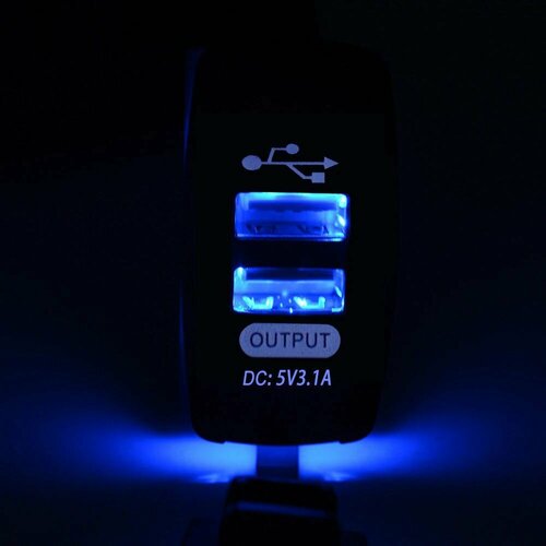 Разветвитель автомобильный Врезной TDS TS-CAU46 Синий 663₽