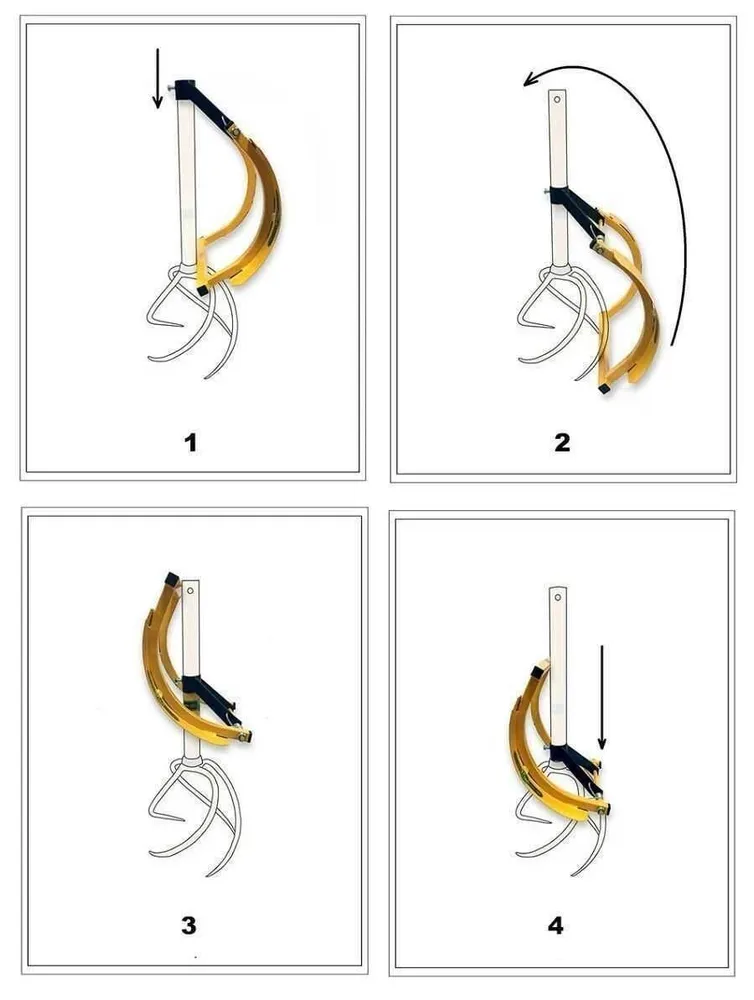 Комплект Торнадика (Tornadica) культиватор с грипсами, рычаг-педаль, извлекатель сорняков - фотография № 11
