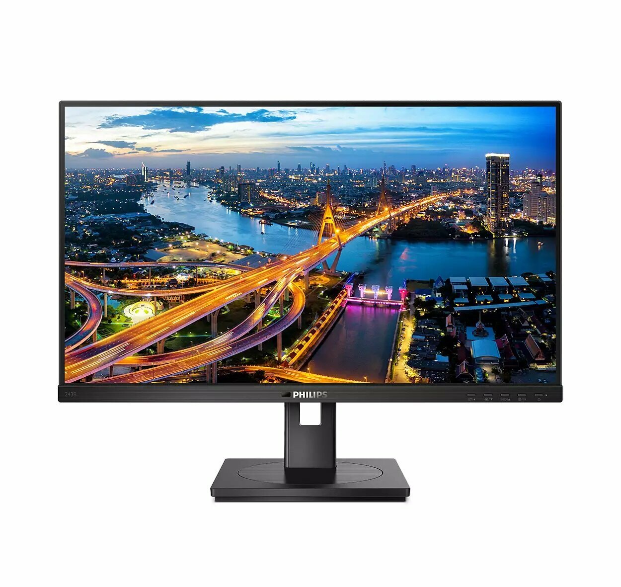 Монитор 23,8" Philips 243B1 (00/01) 1920x1080, 4 ms, 250 cd/m, 50000000:1, 178°/178°, IPS, +HDMI 1.4, +DP 1.2, +5xUSB 3.2, +USB-Type C 3.2, +RJ45, SPK