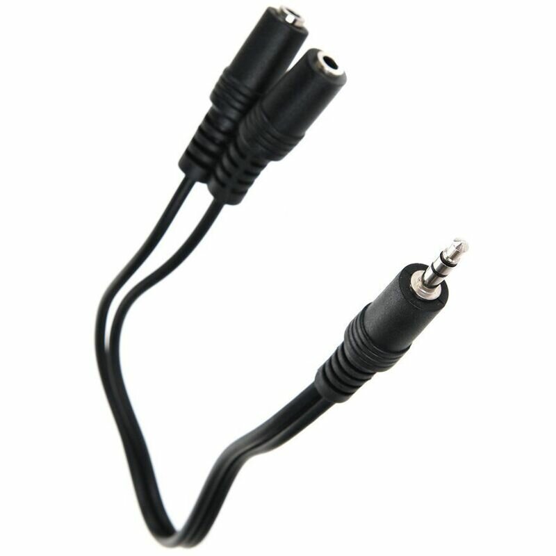 Кабель-адаптер VCOM mini jack 3.5 mm (m) - 2 x mini jack 3.5 mm (f) 0.2м