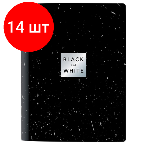 Комплект 14 штук, Тетрадь общая Attache Selection Квадрат ВW 165x220 мм 48л клетка скрепка