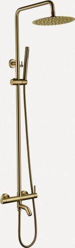 Изображение товара Душевая система с тропическим душем Grocenberg GB7099 Матовый золото