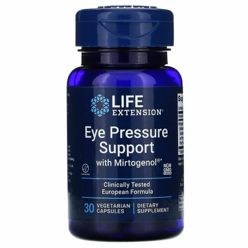 Life Extension, Eye Pressure Support, для нормализации глазного давления с миртогенолом, 30 растительных капсул