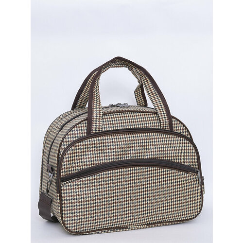 Саквояж Mane, 26 л, 30х38, ручная кладь, бежевый/коричневый